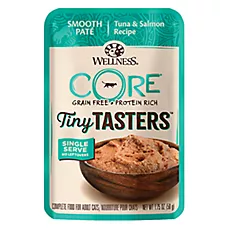 Wellness® CORE® Tiny Tasters Adult Cat Wet Food - Grain Free, Pate, Single Serve, 1.75 Oz