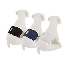 Top Paw? Reusable Washable Male Wraps, Adjustable, Black & White - 3 Count