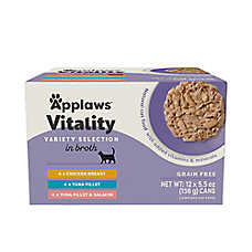 Applaws Cat - Adult, Wet Food, Vitality, In Broth, Variety Pack, 12 CT, 66 OZ