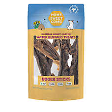 Home Sweet Comb, Natural Honey Coated, Water Buffalo Udder Sticks Dog Chews 4 OZ