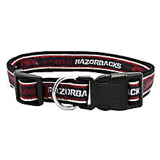 Pets First NCAA Arkansas Satin Dog Collar