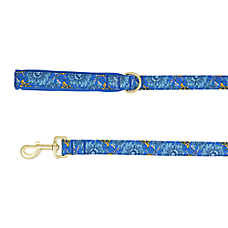 Top Paw? Blue Floral Dog Leash, Blue Dog Leash, Walking Dog Leash, 4' Long