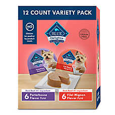 Blue Buffalo? Delights Variety Pack Small Breed Adult Wet Dog Food - Porterhouse & Filet Mignon