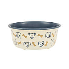 Top Paw? Dog & Bone Novelty Stainless Steel Dog Bowl 12oz, 27oz