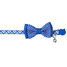 Whisker City? Blue Plaid Cat Collar, Easy Release Cat Collar, Breakway Collar, Kitten, Blue