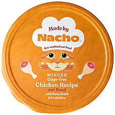 Made By Nacho&trade; Minced Cage Free with Bone Broth & Prebiotics Wet Cat Food 2.5oz - Chicken
