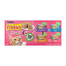 Friskies? Adult Cat Wet Food - Variety Pack, Surfin' & Turfin' Pate Favorites, 32 CT, 176 OZ