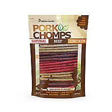 Pork Chomps Munchy Sticks Rawhide Free Dog Treat