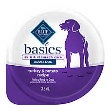 Blue Buffalo Basics Skin & Stomach Care Small Breed Adult Wet Dog Food - Turkey & Potato, 3.5 oz