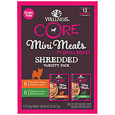 Wellness? CORE? Mini Meals Small Breed Shredded All Life Stage Wet Dog Food - Variety Pack
