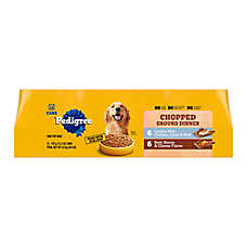 Pedigree Chopped Ground Dinner Adult Wet Dog Food - Beef & Chicken 12 ct
