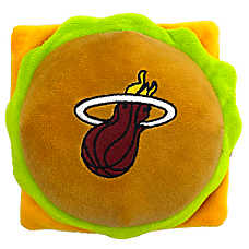 Pets First Miami Heat Plush Hamburger Dog Toy