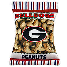 Pets First Georgia Bulldogs Plush Peanut Bag Dog Toy