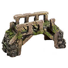 Top Fin? Ancient Bridge Aquarium Ornament - Fish Tank Decor - Small