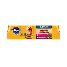 Pedigree? Chopped Ground Dinner Adult Wet Dog Food - Filet Mignon & Beef Variety Pack, 12 Count