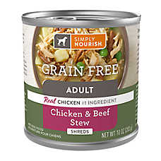 Simply Nourish? Grain Free Wet Dog Food - Shreds, Chicken & Beef Stew, 10 oz