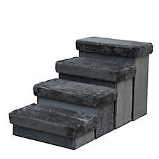 PetPals Charcoal 4 Level Pet Stairs