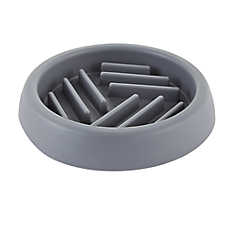 Top Paw? Grey Puzzle Slow Feeder Dog Bowl, 0.75-cup