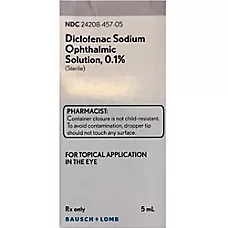 Diclofenac Sodium Ophthalmic Solution 0.1% - 5 mL Bottle