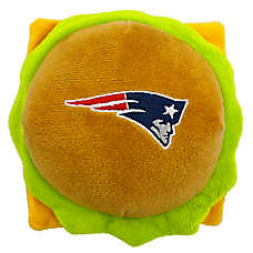 Pets First New England Patriots Plush Hamburger Dog Toy