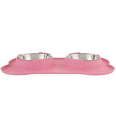 Top Paw? Silicone Mat with Double Dog Bowls