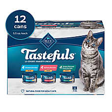 Blue Buffalo Tastefuls Wet Cat Food Pate Variety Pack - Natural, 12ct, 3oz
