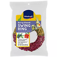 Vitakraft® Berry Glazed Swing Ring - Pet Bird Treats - Fruit Flavor Treat