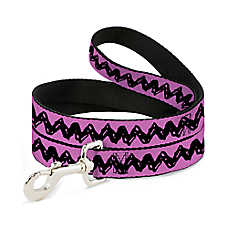 Buckle-Down Peanuts Charlie Brown Dog Leash, Pink/Black