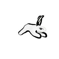 TUFFY? JR Barnyard White Rabbit Dog Toy