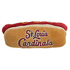Pets First St. Louis Cardinals Plush Hot Dog Dog Toy