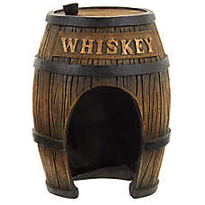Top Fin? Whiskey Barrel Aquarium Ornament - Fish Tank Decor - Small