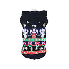 Pet Life LED Lighting Patterned Holiday Hooded Dog Sweatshirt