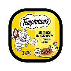 Temptations Bites In Gravy Adult Wet Cat Food - 3.5oz