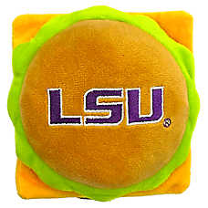 Pets First LSU Plush Hamburger Dog Toy