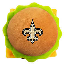 Pets First New Orleans Saints Plush Hamburger Dog Toy
