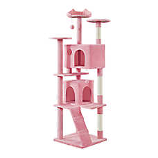 Yaheetech 80-in Multi-Level Cat Tree with 2 Condos, 2 Perches, Hammock and Scratching Posts