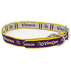 Pets First Minnesota Vikings Reversible Dog Collar