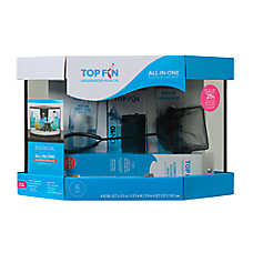 Top Fin? Corner Tank Aquarium Starter Kit - Fish Tank Starter Kit - 6 Gallon