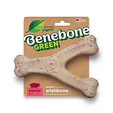 Benebone? Green Plant Based Wishbone Chew Dog Toy, Moderate Chewers