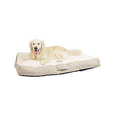 Armarkat  Beige & Ivory Snowy Velvet Pillow Dog Bed