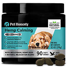 Pet Honesty Dog Hemp Calming Max Strength Soft Chews, Stress & Anxiety Relief, Duck Flavor, 90 Ct