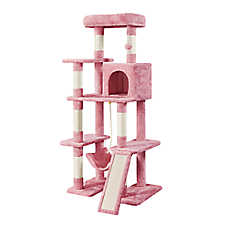 Yaheetech 63-in Multi-Level Cat Tree with Condo, Hammock and Scratching Board