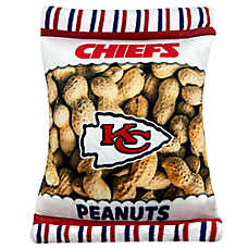 Pets First Kansas City Chiefs Plush Peanut Bag Dog Toy