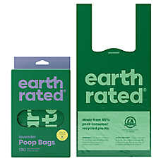 Earth Rated Lavender-Scented Easy-Tie Leakproof Dog Poop Bags with Handles, 130 Count
