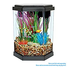 Top Fin® Hexagon Aquarium - Fish Tank Aquarium - 2 Gallon
