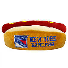 Pets First New York Rangers Plush Hot Dog Dog Toy