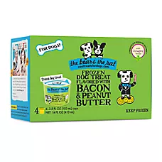 The Bear & The Rat Frozen Dog Treats - Bacon & Peanut Butter, 4 ct