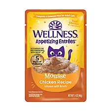 Wellness® Appetizing Entrees Adult Cat Wet Food - Grain Free, Mousse, 1.4 Oz