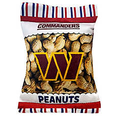 Pets First Washington Commanders Plush Peanut Bag Dog Toy