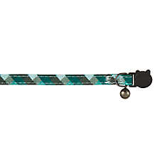 Whisker City? Green Plaid Cat Collar, Green & Black Cat Collar, Break-Away Collar, Multiple Sizes
